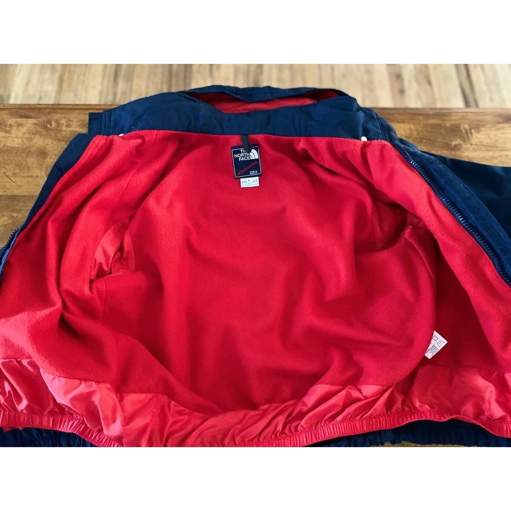 Vintage North Face Extreme Gore-Tex Jacket Mens L Navy Red Made in USA Hooded